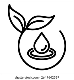 Folha verde fresca natural com uma gota de água