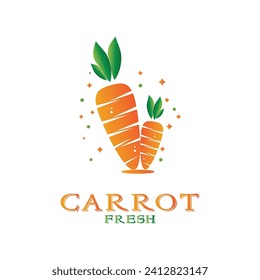 Natural and fresh logo carrots