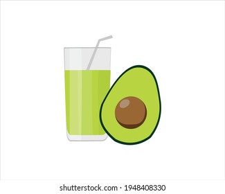 Natural fresh orange juice in a glass. Vector illustration flat design. Isolated on white background.