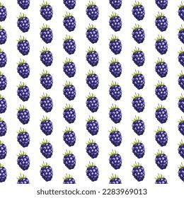 Natural fresh organic forest raspberry with green leaves. seamless pattern vector illustration.Purple, juicy, summery, fruity. for wrapping paper and textiles,clothing design and food packaging. Print