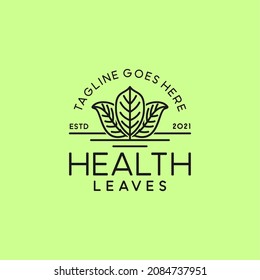 Natural Fresh Tree Leaf Vector logo design