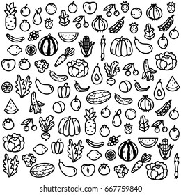 Natural fruit and vegetables