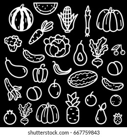 Natural fruit and vegetables