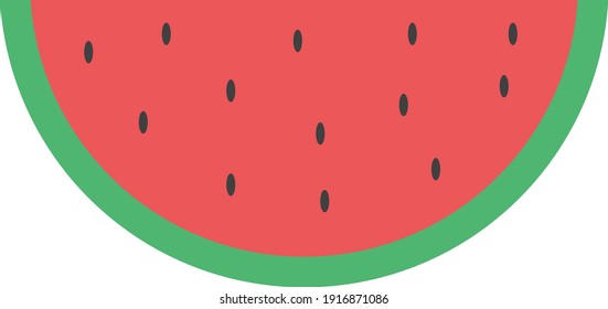 Natural fruit water melon flat styled concept icon