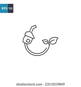Natural fuel outline icon Vector illustration