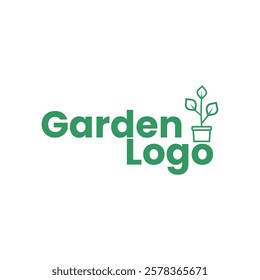 Natural garden logo design concept