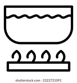 Natural gas boiler icon outline vector. Water heater. Energy system