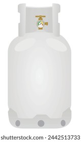 Natural gas bottle container. vector