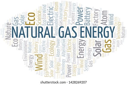 Natural Gas Energy word cloud. Wordcloud made with text only.