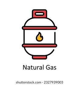 Natural Gas Filled Outline Icon Design illustration. Smart Industries Symbol on White background EPS 10 File