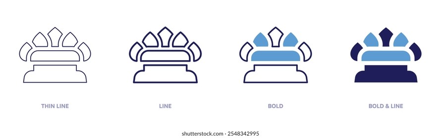 Natural gas icon in 4 different styles. Thin Line, Line, Bold, and Bold Line. Duotone style. Editable stroke.