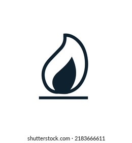 Natural Gas Icon Stock Illustration On White Background.