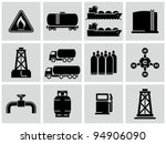 Natural gas icons set.
