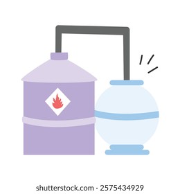 Natural gas storage vector design in trendy style