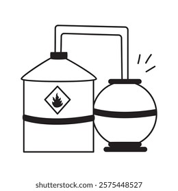 Natural gas storage vector design in trendy style