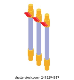 Natural gas supply system using three connected pipes with valves for controlling gas flow