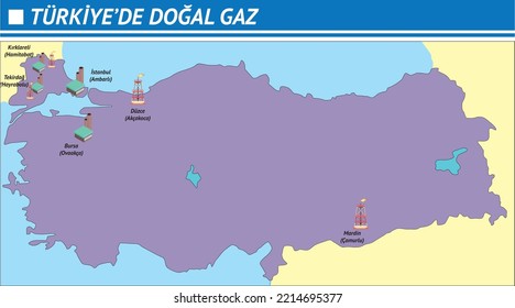 Natural Gas in Turkey (Geographic Maps), Coğrafya Haritaları, Türkiye, Türkiye Coğrafya, Ovalar, Dağlar, Platolar, Rüzgarlar, Madenler, Türkiyede doğalgaz, doğal gaz harita, Maden haritaları, Bor