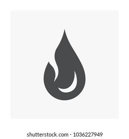 Natural gas vector icon. Also called  flame, fire, fireball or bonfire. Consist of abstract shape or line. Using for icon and logo of oil gas and energy. Also represent of warm, burn, heat and power.