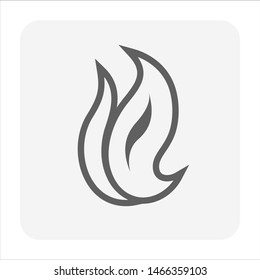 Natural gas vector icon. Also called  flame, fire, fireball or bonfire. Consist of abstract shape or line. Using for icon and logo of oil gas and energy. Also represent of warm, burn, heat and power.