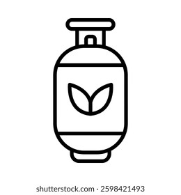 Natural Gas Vector Line Icon Design