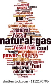 Natural gas word cloud concept. Vector illustration
