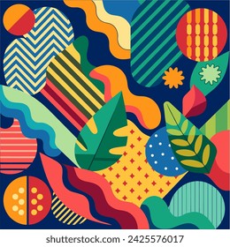 natural geometric abstract art background vector illustration