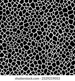 Natural Giraffe pattern hand drawn abstract animal skin monochrome vector seamless pattern. Modern fashion trends with soft color sets black and white. Fashionable suitable for print woman trouser