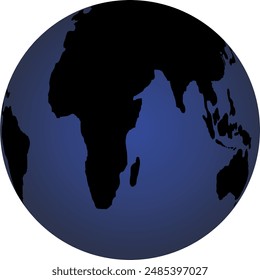 In: Natural Globe. 3D-Weltkarte isolierte Vektorillustration.