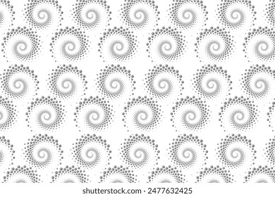 Natural Golden spiral pattern design in silver color