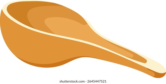 Natural Gourd Spoon Illustration Isolated on White Background