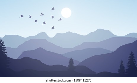 Natural Gradient Background Landscape Vector Stock Vector (Royalty Free ...