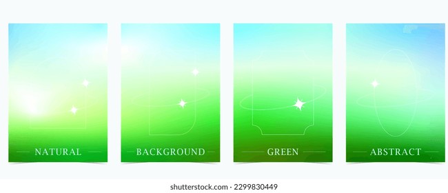 Natural gradient background with sky and grass