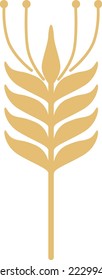 Natural grain crop icon. Cereal plant ear