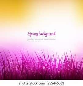 Natural grass background. Vector illustration. 
