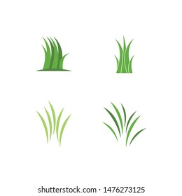 Natural Grass ilustration logo vector design