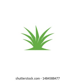 Natural Grass ilustration logo vector design