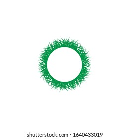 Natural Grass ilustration logo vector design