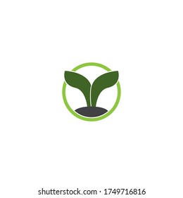 
Natural Grass ilustration logo vector design template