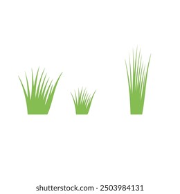 Natural grass plant border silhouette vector