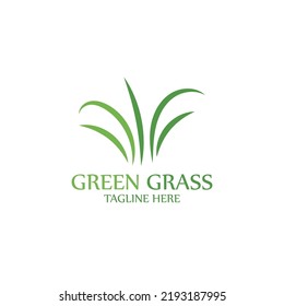 natural grass vector logo design