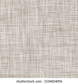 Natural Gray French Linen Texture Background. Old Ecru Flax Fibre Seamless Pattern. Organic Yarn Close Up Weave Fabric for Wallpaper, Sack Cloth Packaging, Canvas . Vector EPS10 Repeat Tile