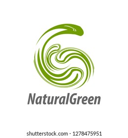 Natural Green abstract illustration initial letter G logo concept design template idea