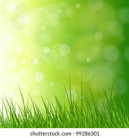 Natuurlijke groene achtergrond met vectorgras.