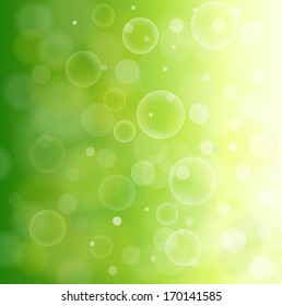 Natural green background, vector illustration.