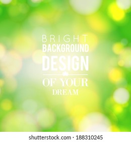 Natural green blurred background. Vector illustration.