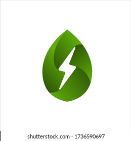 Natural Green Eco  Energy Logo Design Template