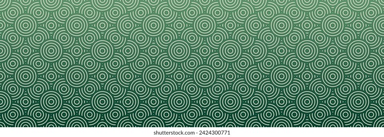Natural Green Gradient Organic Patterns, Traditional Asian Mandala Background, Seamless Circular Vector Design