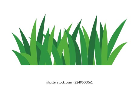 natural green grass bushes decorate environmental ecology cartoon scene