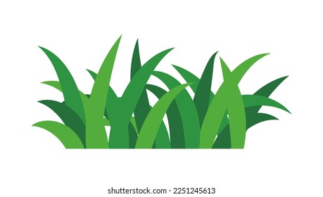 natural green grass bushes decorate environmental ecology cartoon scene