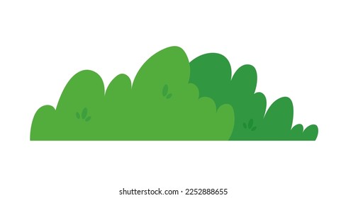 natural green grass bushes decorate environmental ecology cartoon scene